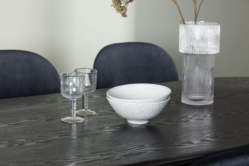 Oval matgrupp Venture Home Svart Svart 4st - Møbler - Borde - Spisebordssæt