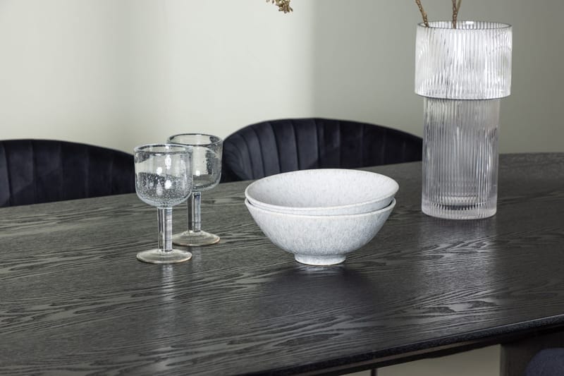 Oval matgrupp Venture Home Svart Svart 4st - Møbler - Borde - Spisebordssæt