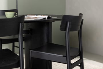 Oval matgrupp Venture Home Svart Svart 4st - Møbler - Borde - Spisebordssæt