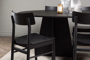 Oval matgrupp Venture Home Svart Svart 6st - Møbler - Borde - Spisebordssæt