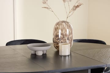 Oval matgrupp Venture Home Svart Svart 6st - Møbler - Borde - Spisebordssæt