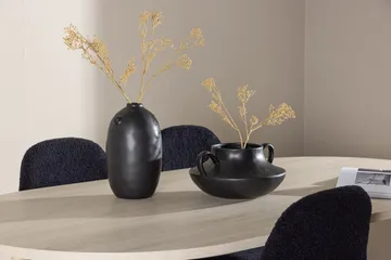 Oval matgrupp Venture Home Svart Vitputsad 4st - Møbler - Borde - Spisebordssæt
