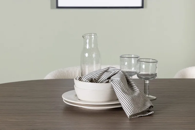 Oval matgrupp Venture Home Vit Natur 4st - Møbler - Borde - Spisebordssæt