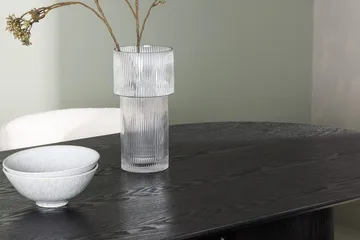 Oval matgrupp Venture Home Vit Svart 4st - Møbler - Borde - Spisebordssæt