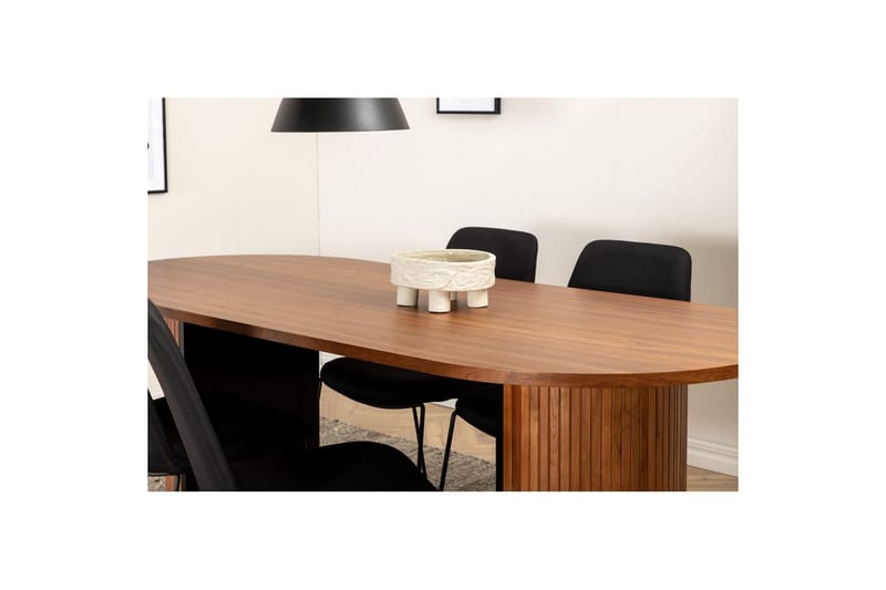 Oval spisebordssæt Bianca, Muce - 200x90x75 - Møbler - Borde - Spisebordssæt