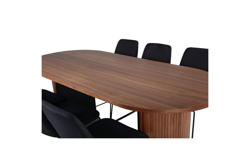 Oval spisebordssæt Bianca, Muce - 200x90x75 - Møbler - Borde - Spisebordssæt