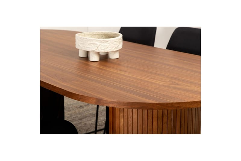 Oval spisebordssæt Bianca, Muce - 200x90x75 - Møbler - Borde - Spisebordssæt