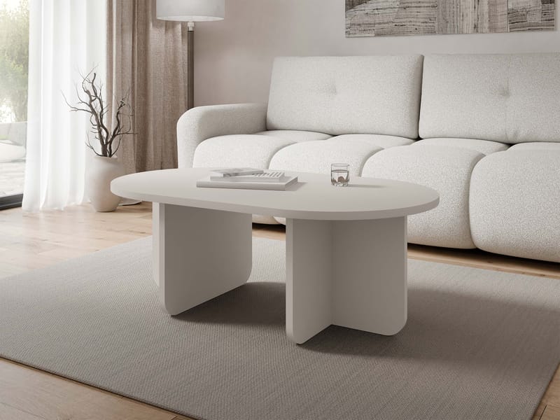 Ovren sofabord 110 cm - beige - Møbler - Borde - Sofabord