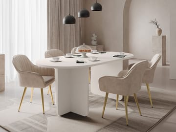 Ovren spisebord 185 cm - beige - Møbler - Borde - Spisebord og køkkenbord
