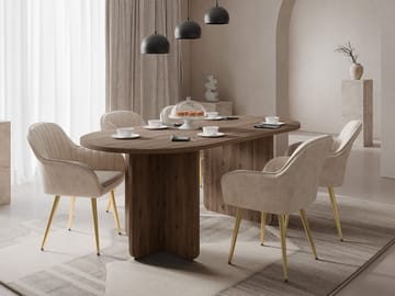 Ovren spisebord 185 cm - brun - Møbler - Borde - Spisebord og køkkenbord