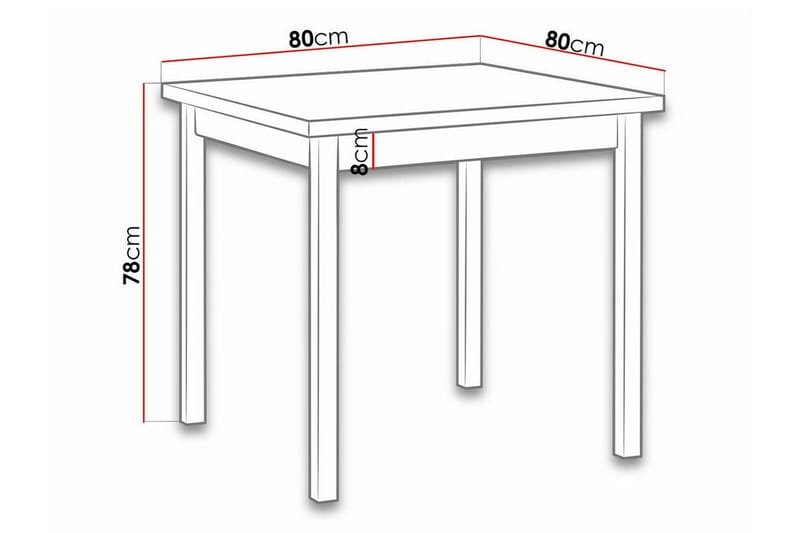 Patrickswell Spisebord 80 cm - Brun - Spisebord og køkkenbord