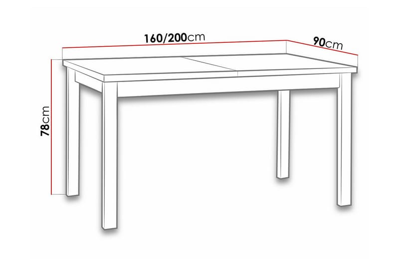 Patrickswell Spisebord 90 cm - Sort - Spisebord og køkkenbord