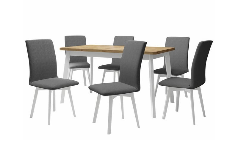 Patrickswell Spisegruppe - Beige/Grå/Hvid - Spisebordssæt