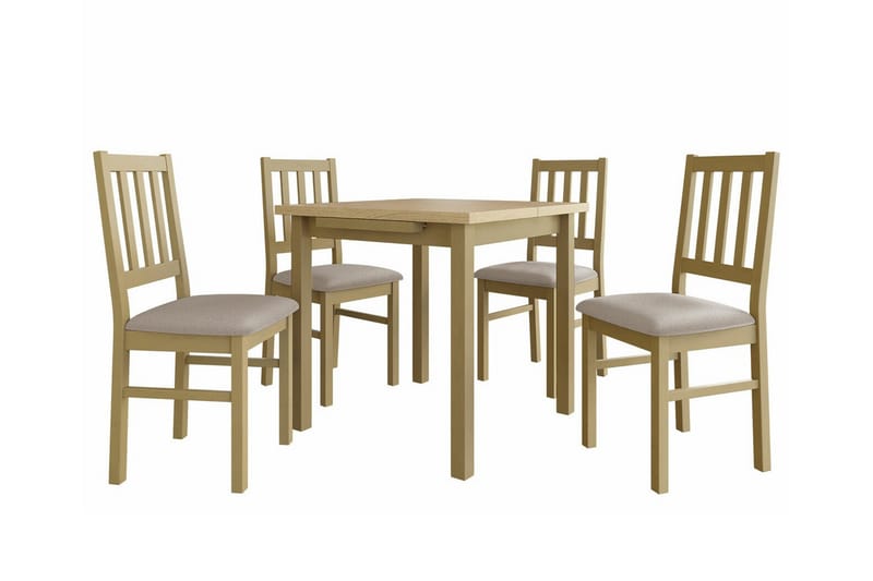 Patrickswell Spisegruppe - Beige/Træ - Spisebordssæt