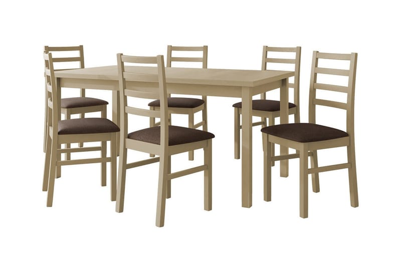 Patrickswell Spisegruppe - Beige/Træ/Brun - Spisebordssæt