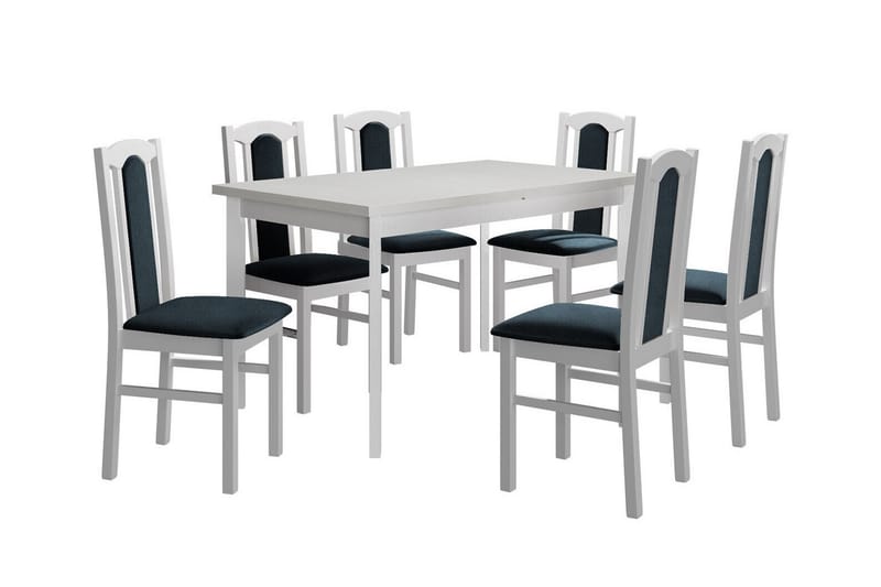 Patrickswell Spisegruppe - Blå/Hvid - Spisebordssæt