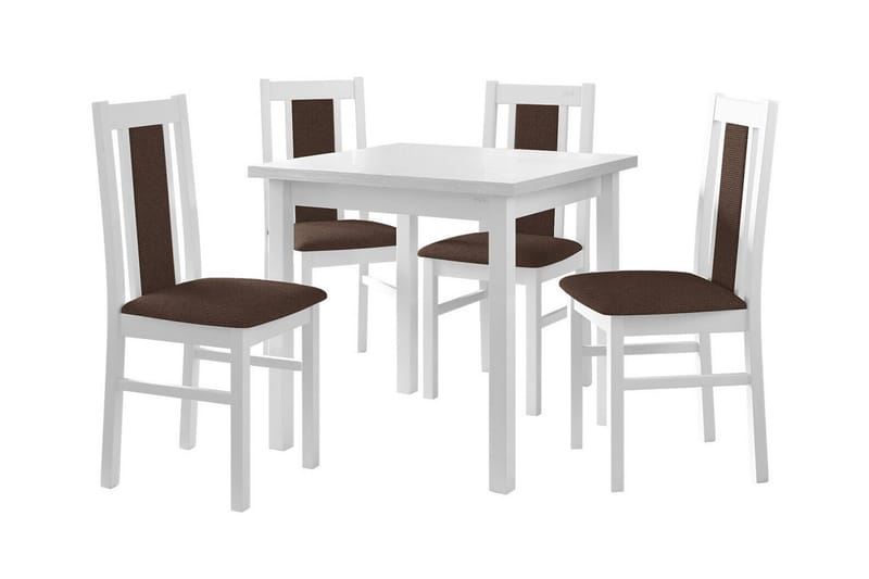 Patrickswell Spisegruppe - Brun/Hvid - Spisebordssæt