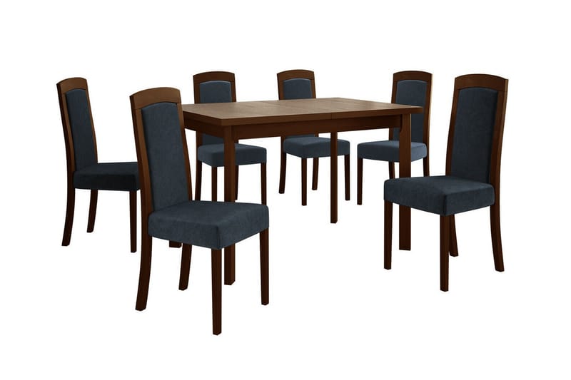 Patrickswell Spisegruppe - Brun/Mørkegrå - Spisebordssæt