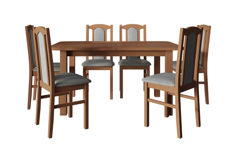 Patrickswell Spisegruppe - Grå/træ - Spisebordssæt