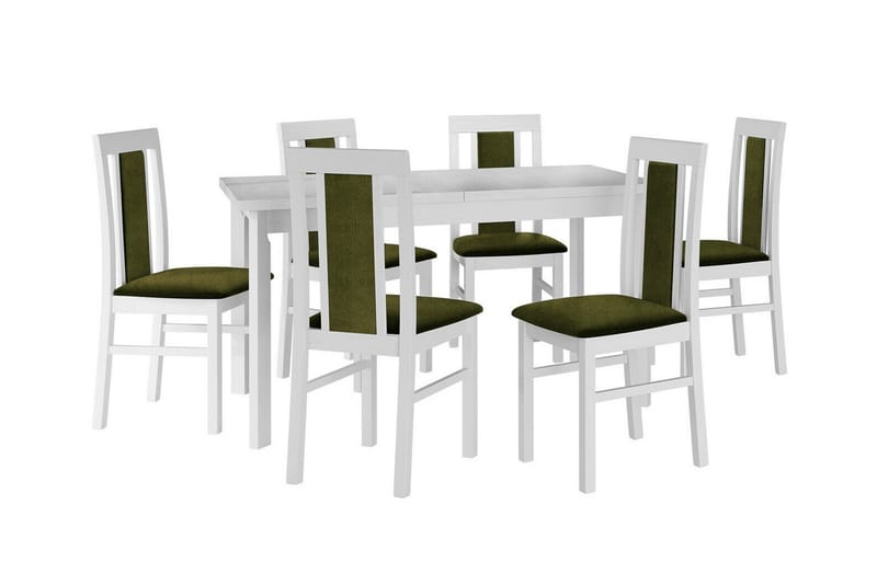 Patrickswell Spisegruppe - Grön/Vit - Spisebordssæt