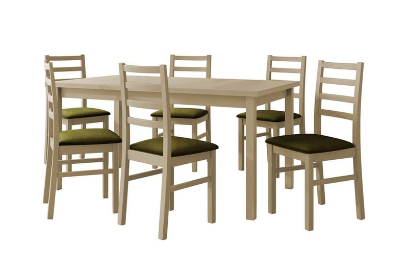 Patrickswell Spisegruppe - Grøn/Beige - Spisebordssæt