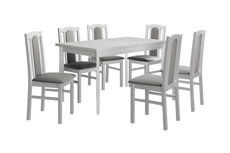 Patrickswell Spisegruppe - Mørkegrå/Hvid - Spisebordssæt