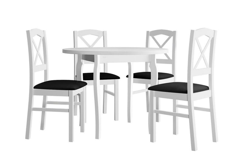 Patrickswell Spisegruppe - Sort/Hvid - Spisebordssæt