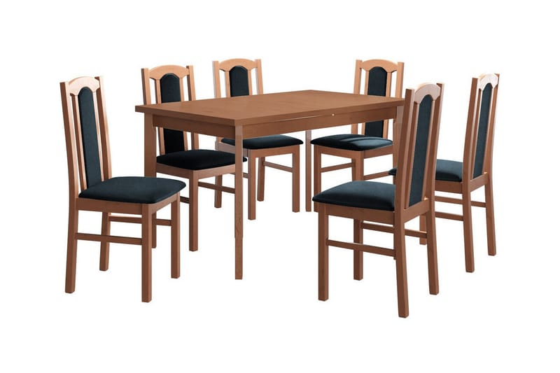 Patrickswell Spisegruppe - Sort/træ - Spisebordssæt
