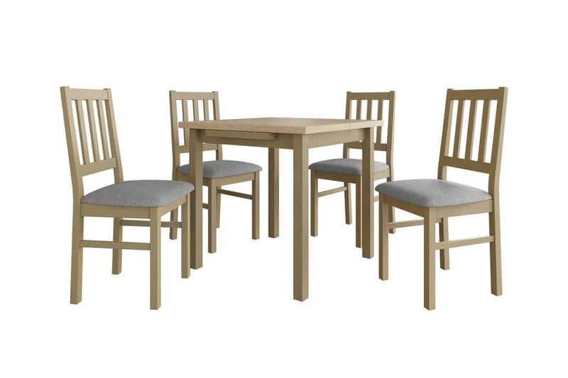 Patrickswell Spisegruppe - Træ/Grå - Spisebordssæt