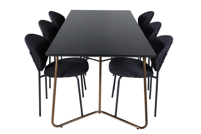 Petra spisebord 190 cm med 6 Vault spisebordsstole