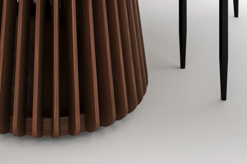 Peyra Ovalt Spisebord 200 cm med 6 Sawako Stole - Valnød - Møbler - Borde - Spisebordssæt