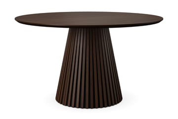 Peyra rund spisegruppe 130 cm i røget eg med 6 Katy-spisestole - Røget eg - Møbler - Borde - Spisebordssæt