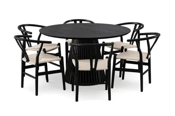 130 cm - Sortbejdset eg