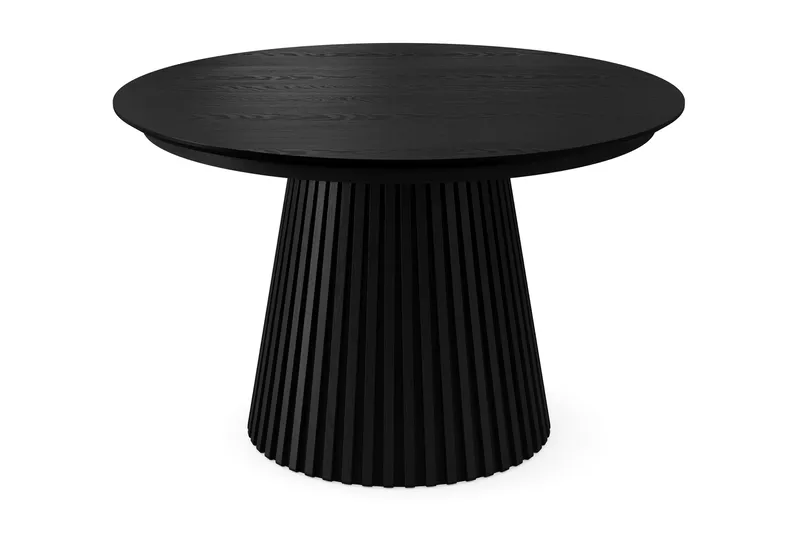 Peyra rundt spisebord, udtrækkeligt 120-220 cm, finer, Sortbejdset eg