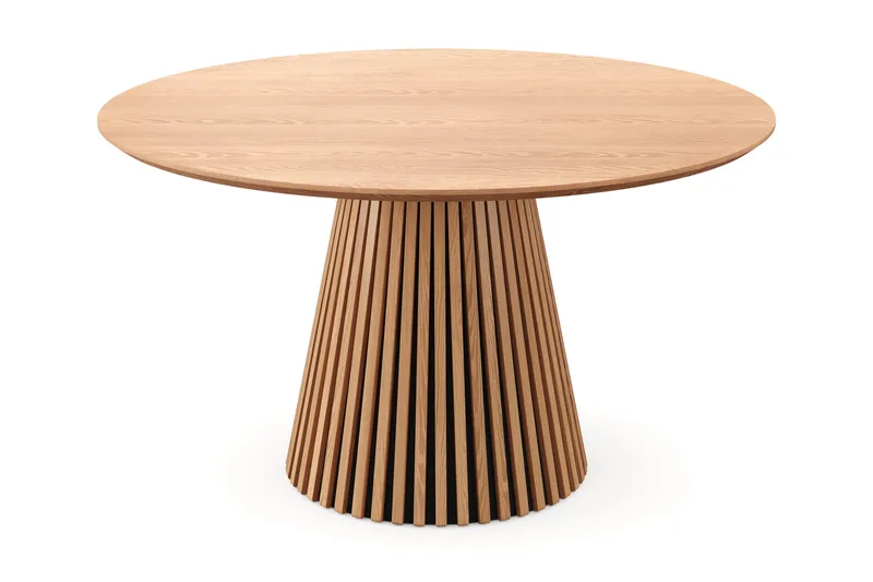 Peyra rundt spisebord 130 cm finér, Eg