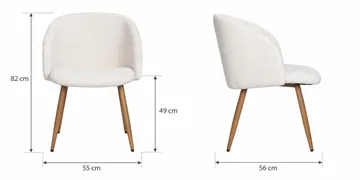 Peyra Rundt udtræksbord 120-220 cm Eg med 4 Greya Spisebordsstole - Eg - Møbler - Borde - Spisebordssæt