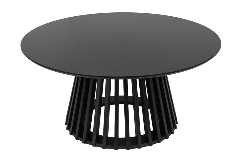 Peyra Sofabord Rundt 86 cm Finér - Sort - Møbler - Borde - Sofabord