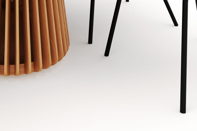 Peyra Spisebord 200 cm Oval med 6 Berit Stole - Natur - Møbler - Borde - Spisebordssæt