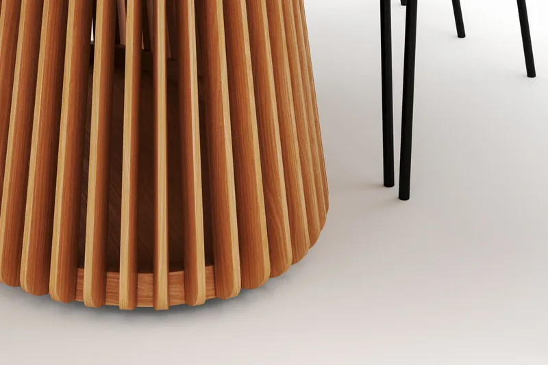 Peyra Spisebord 200 cm Oval med 6 Gemmiano Stole - Natur - Møbler - Borde - Spisebordssæt