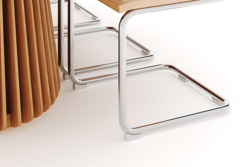 Peyra Spisebord 200 cm Ovalt Ek med 6 stk Build Matstkolar - Natur - Møbler - Borde - Spisebordssæt