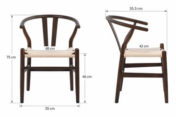 Peyra Spisebordssæt med udtræk rundt 120-220 cm Røget Eg med 4 Dastoori Spisebordsstole - Røget eg - Møbler - Borde - Spisebordssæt