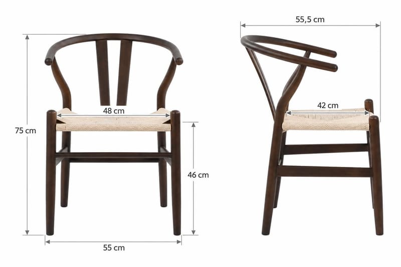 Peyra Spisebordssæt med udtræk rundt 120-220 cm Røget Eg med 4 Dastoori Spisebordsstole - Røget eg - Møbler - Borde - Spisebordssæt