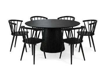150 cm - Sortbejdset eg