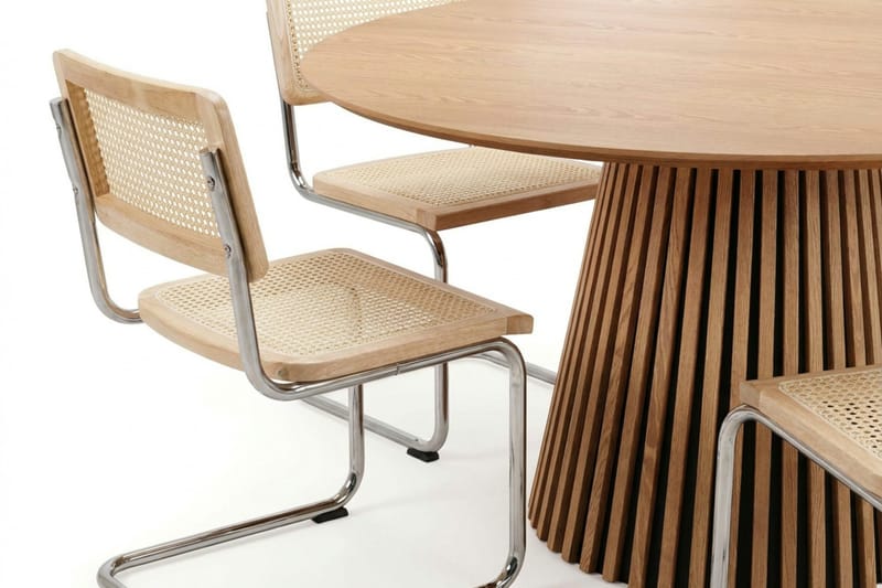 Peyra spisegruppe rund 150 cm eg med 6 Build-spisebordsstole - Eg - Møbler - Borde - Spisebordssæt