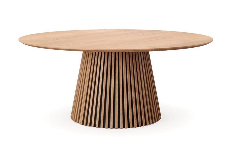 Peyra spisegruppe rund 180 cm eg med 8 Build spisestole - Eg - Møbler - Borde - Spisebordssæt