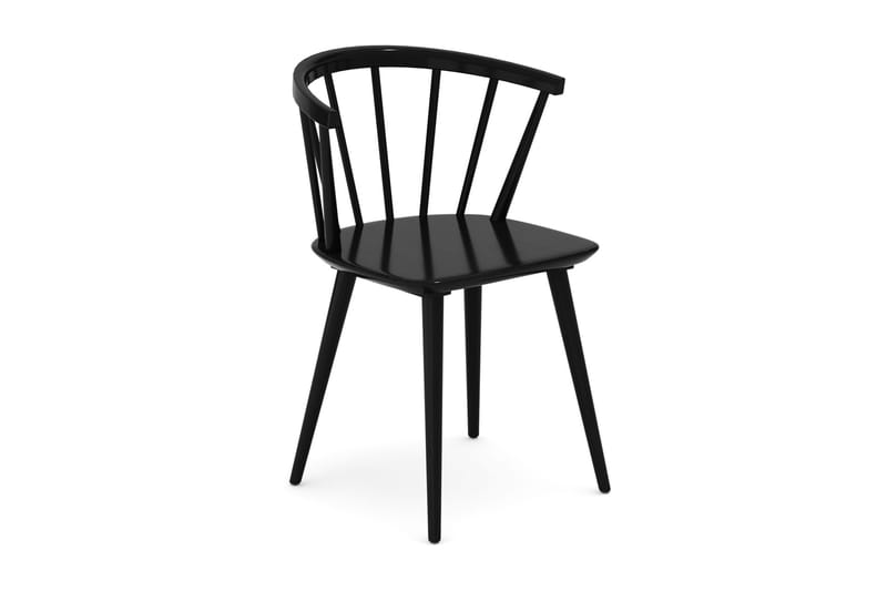 Peyra spisegruppe rund 180 cm sort med 8 Tyrö-spisestole - Sort - Møbler - Borde - Spisebordssæt