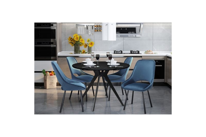 Philip Rundt Spisebord 110 cm - Sort - Møbler - Borde - Spisebord og køkkenbord