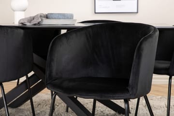 Piazza Spisebord 190 cm med 6 Berit Armstole med Armlæn - Møbler - Borde - Spisebordssæt