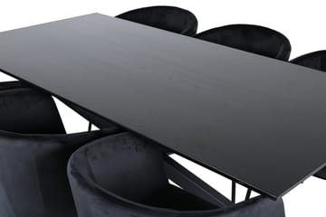 Piazza Spisebord 190 cm med 6 Berit Armstole med Armlæn - Møbler - Borde - Spisebordssæt