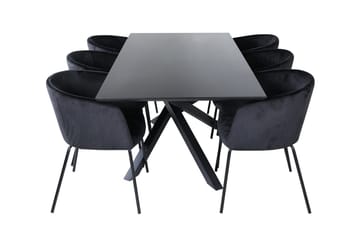 Piazza Spisebord 190 cm med 6 Berit Armstole med Armlæn - Møbler - Borde - Spisebordssæt